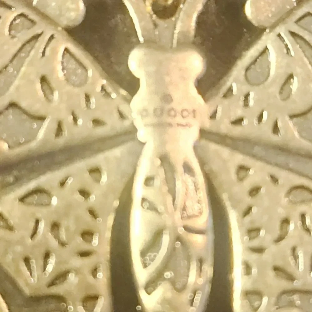 Gucci Colorful Butterfly Pendant With Unbranded Chain